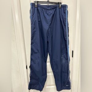 Nike 90’s Y2K Navy Blue Sweat Pants Side Leg Zipper Streetwear Bella Had…